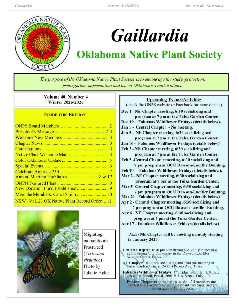 Cover of Gaillardia, Winter 2025–26