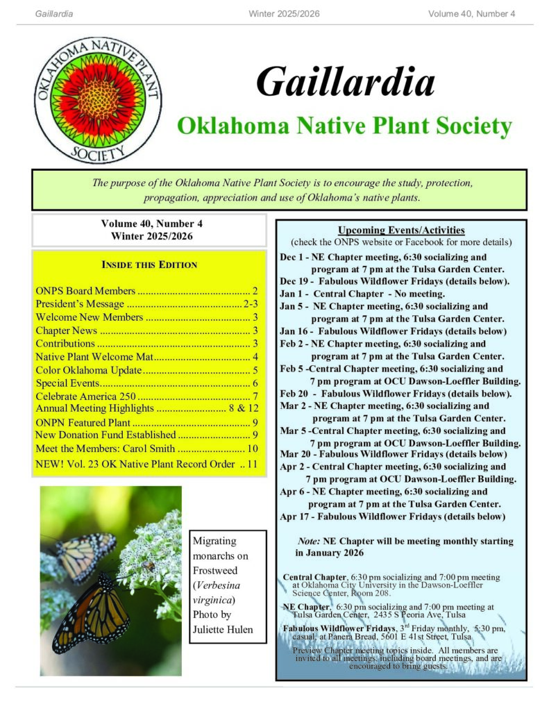Cover of Gaillardia, Winter 2025–26